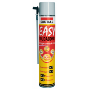 Клей-пена Soudal Soudabond Easy с трубочкой 750 мл. Бельгия.