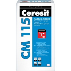 Ceresit CM 115. Светлый клей для мрамора и мозайки. 25кг, РБ.