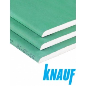 Гипсокартон KNAUF влагостойкий  12,5х1200х2750 мм. РБ.